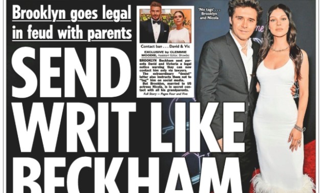 决裂！太阳报：长子向小贝和维多利亚发函，称双方只通过律师联系