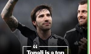 开云体育官网-确有其事！记者：尤文视24岁托纳利为首要目标，纽卡标价8000万